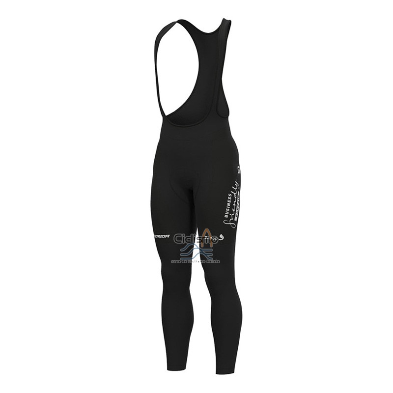 Bahrain Victorious Ropa Ciclismo Culotte Largo 2023 Mangas Largas Rojo Negro